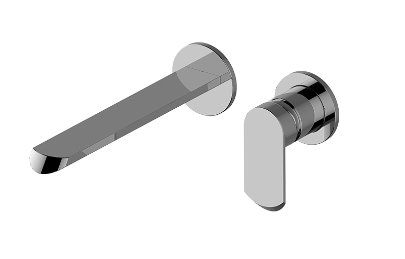 Graff - Phase Wall-mounted Lavatory Faucet (91/4" Spout) - Rough and Trim - Warm Bronze PVD - G-6639-LM45W-WB-T