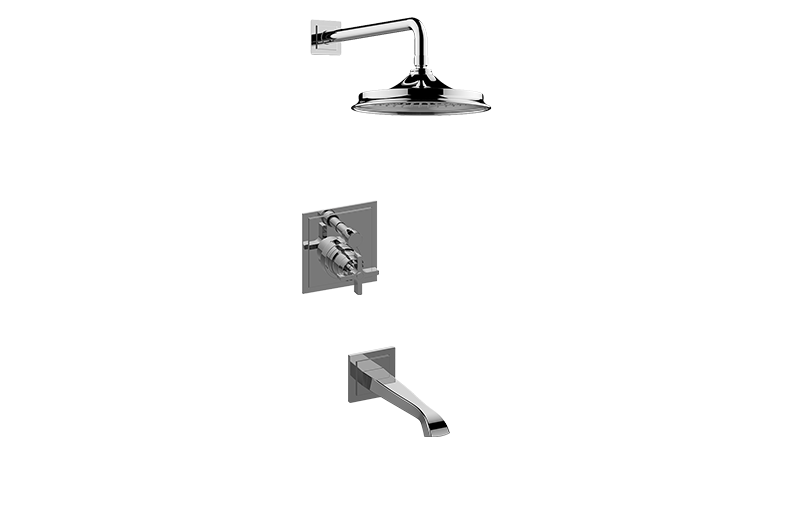 Finezza UNO/Finezza DUE Contemporary Pressure Balancing Shower Set (Rough & Trim) in Multiple Finishes - Maison&Co.