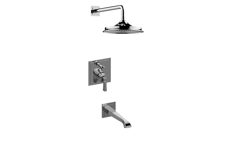 Finezza UNO/Finezza DUE Contemporary Pressure Balancing Shower Set (Rough & Trim) in Multiple Finishes - Maison&Co.