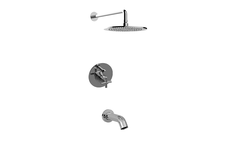 M.E./M.E. 25/Terra Contemporary Pressure Balancing Shower Set (Rough & Trim) in Multiple Finishes - Maison&Co.