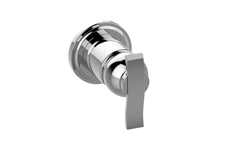 Graff - Bali M-Series Transitional 3-Way Diverter Trim Plate with Lever Handle  - Architectural White - G-8039-LM20E1-WT-T