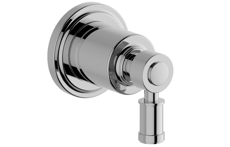 Graff - Bali M-Series Transitional 3-Way Diverter Trim Plate with Lever Handle  - Architectural White - G-8039-LM21E1-WT-T