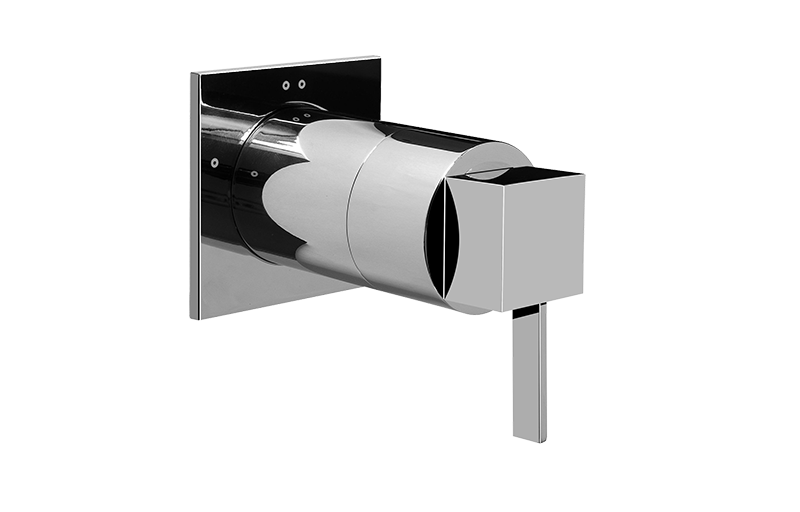 Qubic Tre Transfer Valve Trim Plates and Handle in Multiple Finishes - Maison&Co.