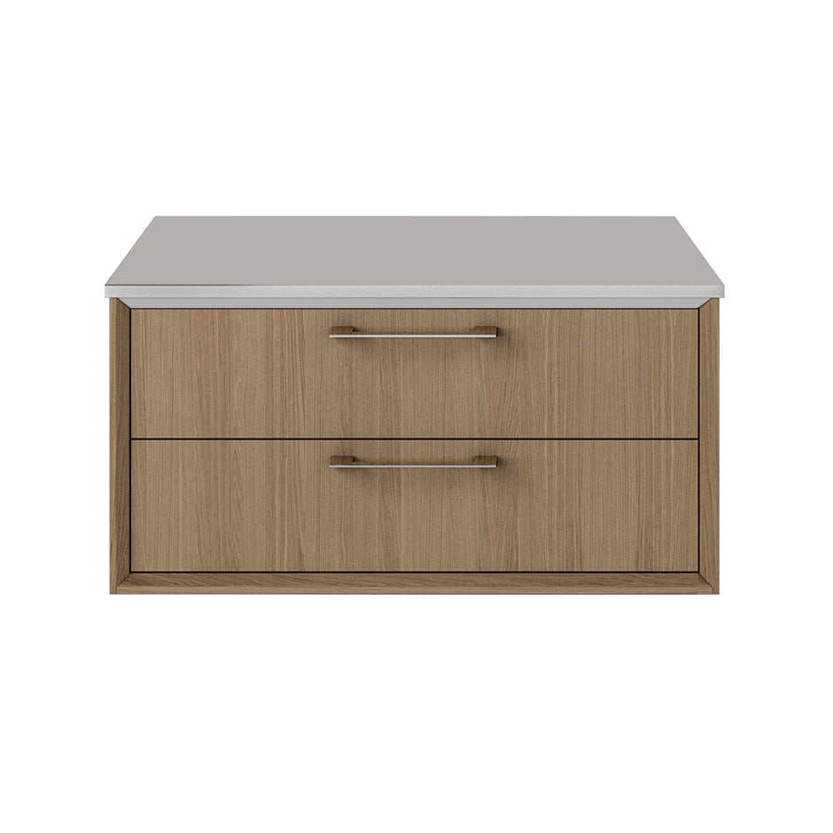 Solid Surface countertop for wall-mount under-counter cabinet GEM-ST-24, sold together with the cabinet. W: 24", D: 22", H: 1/2". - Maison&Co.