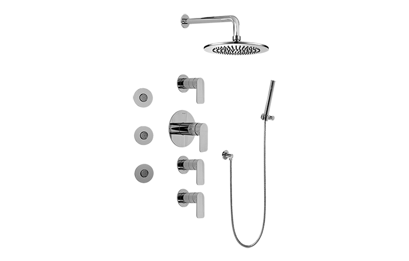 Sento Full Thermostatic Shower System (Rough & Trim) in Multiple Finishes - Maison&Co.