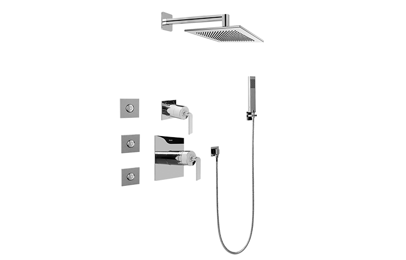 Immersion Full Thermostatic Shower System with Transfer Valve (Rough & Trim) in Multiple Finishes - Maison&Co.