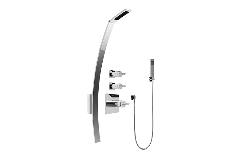 Sade/Targa/Luna Luna Thermostatic Shower Set w/Handshower (Rough & Trim) in Multiple Finishes - Maison&Co.