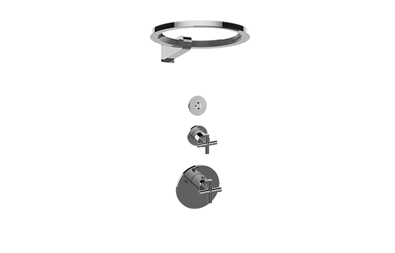 Terra M-Series Thermostatic Set w/Ametis Ring and Diverter Valve (Rough & Trim) in Multiple Finishes - Maison&Co.