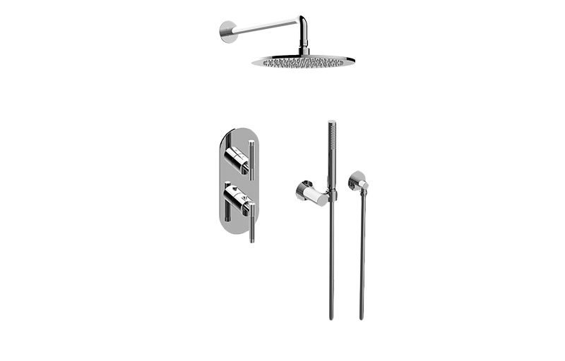 Harley M-Series Thermostatic Shower System - Shower with Handshower (Rough & Trim)  in Multiple Finishes - Maison&Co.