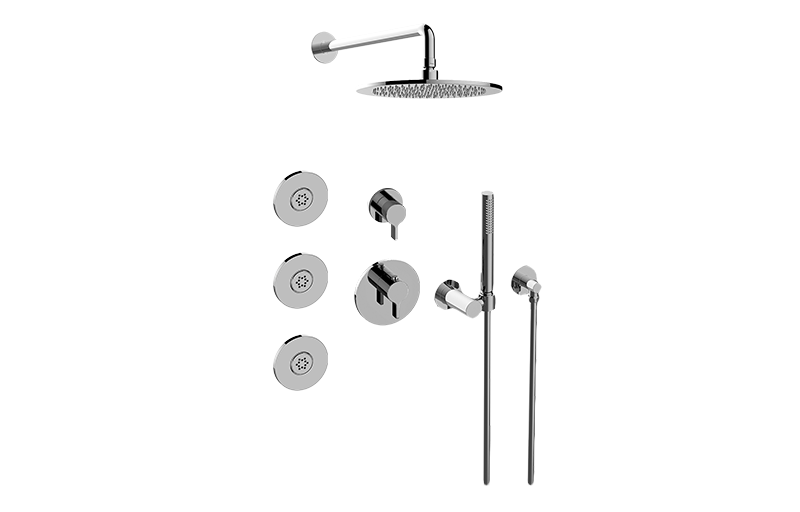 Terra M-Series Full Thermostatic Shower System w/Diverter Valve (Rough & Trim)  in Multiple Finishes - Maison&Co.