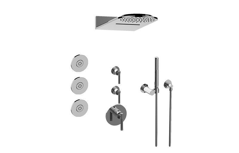 Aqua-Sense Full Round Thermostatic Shower System in Multiple Finishes - Maison&Co.