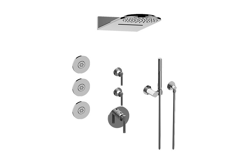 Aqua-Sense Full Round Thermostatic Shower System in Multiple Finishes