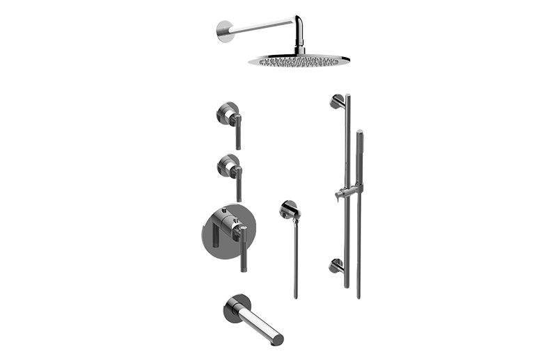 Harley M-Series Thermostatic Shower System Tub and Shower with Handshower (Rough & Trim)  in Multiple Finishes - Maison&Co.
