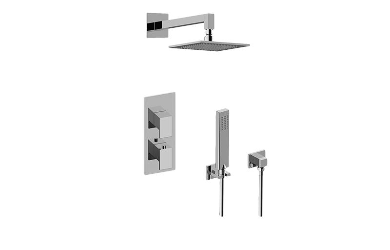 Solar M-Series Thermostatic Shower System - Shower with Handshower (Rough & Trim)  in Multiple Finishes - Maison&Co.