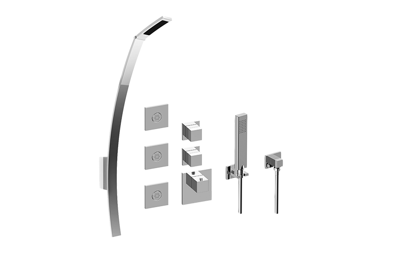Luna M-Series Full Thermostatic Shower System (Rough & Trim)  in Multiple Finishes - Maison&Co.