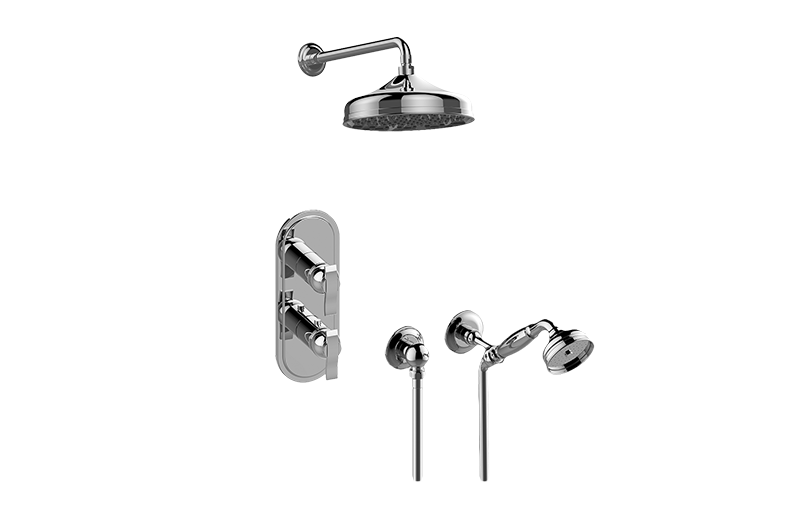 Bali M-Series Thermostatic Shower System - Shower with Handshower (Rough & Trim)  in Multiple Finishes - Maison&Co.