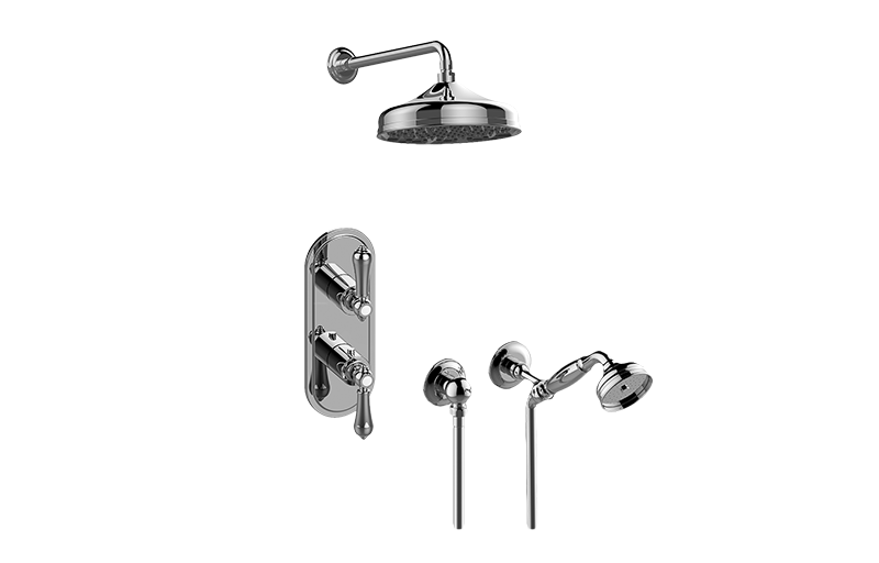 Adley M-Series Thermostatic Shower System - Shower with Handshower (Rough & Trim)  in Multiple Finishes - Maison&Co.