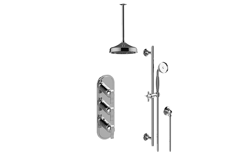 Bali M-Series Thermostatic Shower System - Shower with Handshower (Rough & Trim)  in Multiple Finishes - Maison&Co.