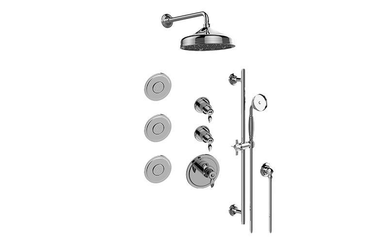 Topaz M-Series Full Thermostatic Shower System (Rough & Trim)  in Multiple Finishes - Maison&Co.