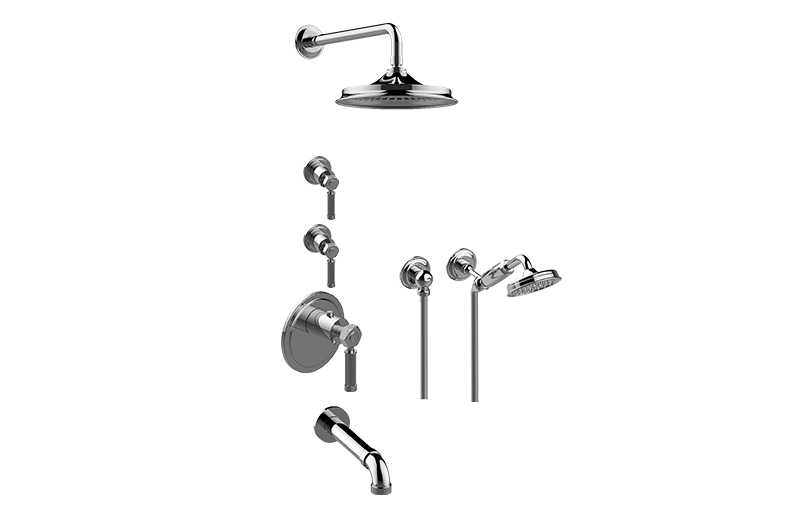 Vintage M-Series Thermostatic Shower System - Tub and Shower with Handshower (Rough & Trim)  in Multiple Finishes - Maison&Co.