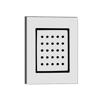 Gessi - Body Jets - TRIM PARTS ONLY Square in-wall pivotable body spray
 - Chrome - 32984#031