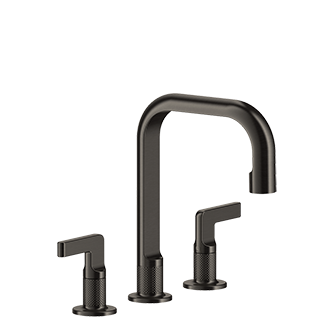 Gessi - Inciso - Widespread washbasin mixer with pop-up assembly
 - Chrome - 58013#031