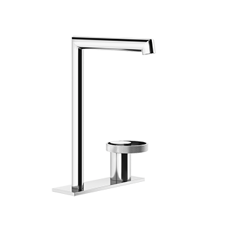 Gessi - Anello - Deck-mounted high version washbasin mixer with separate control without pop-up assembly
 - Chrome - 63316#031