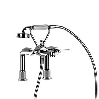 Gessi - Venti20 - Deck-mounted widespread bath group
 - Chrome - 65115#031
