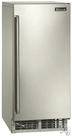 15 Inch Clear Ice Maker with 27 lb. Storage Capacity, 55 lbs. Production Capacity per 24 Hours, Front Vented and Forced Air Refrigeration System: Stainless Steel/Right Hinge Door - Maison&Co.