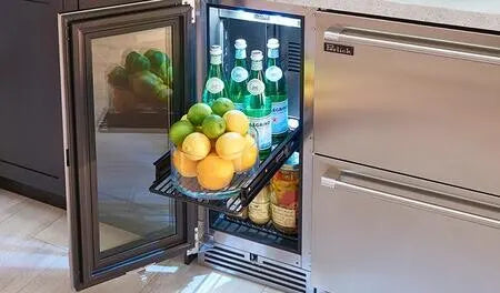 15 Inch Built-in Undercounter Refrigerator with 2.8 cu. ft. Capacity, 2 Adjustable Full-Extension Pull-Out Wire Shelves, Front-Vented RAPIDcool Cooling System, ENERGY STAR and Digital Control Module: Stainless Steel, Right Hinge Door Swing - Maison&Co.