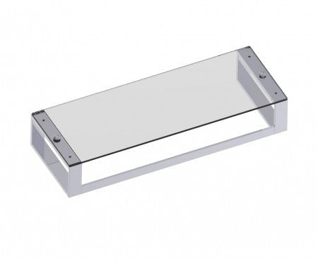 Kartners - 232672-99 - Berlin - Glass Towel Shelf w/Towel Bar 24"  - Polished Chrome