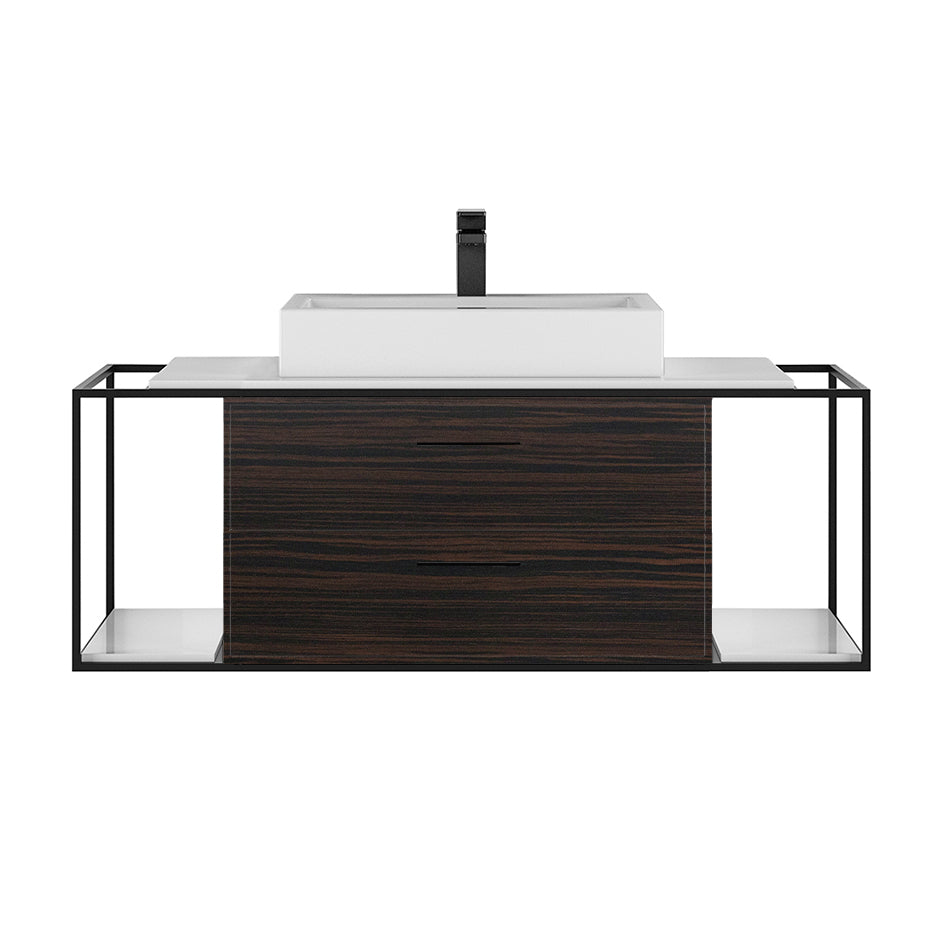 Metal frame  for wall-mount under-counter vanity LIN-VS-48. Sold together with the cabinet and countertop.  W: 48", D: 21", H: 16". - Maison&Co.