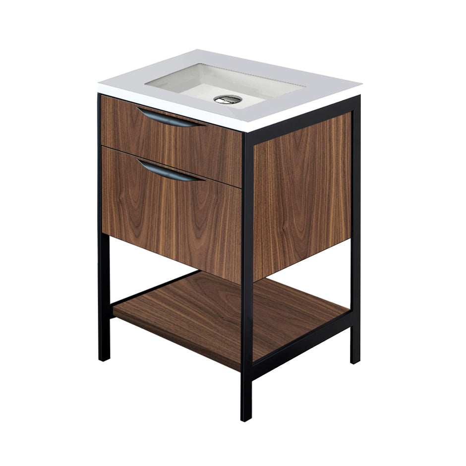 Metal frame  for free standing  under-counter vanity NAV-UN-24T. Sold together with the cabinet.  W: 23 1/2", D: 21 3/4", H: 34 1/4". - Maison&Co.