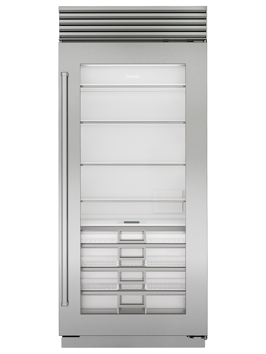 36" Classic Refrigerator With Glass Door