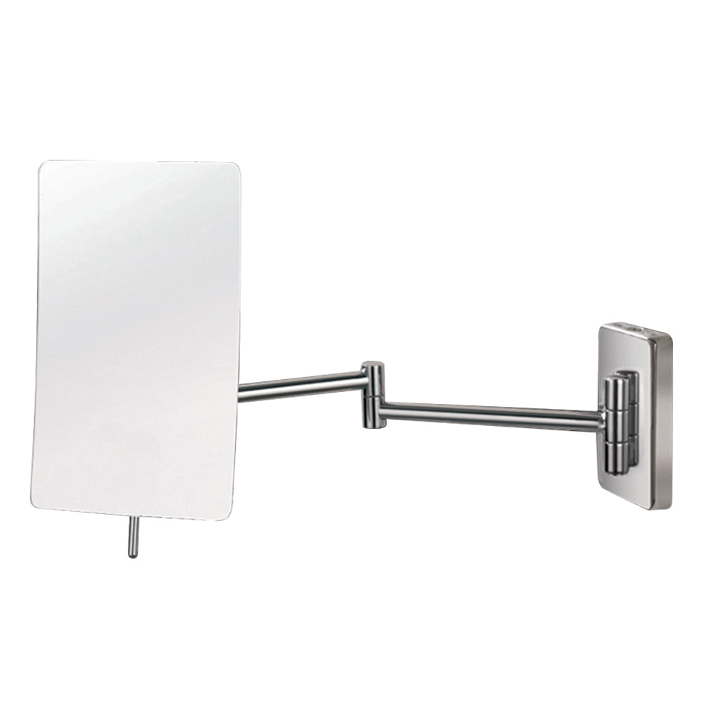 Rectangual wall-mounted 3x magnifying mirror with dual arm, W: 5 1/4” D: 14” H: 8 1/2” - Maison&Co.