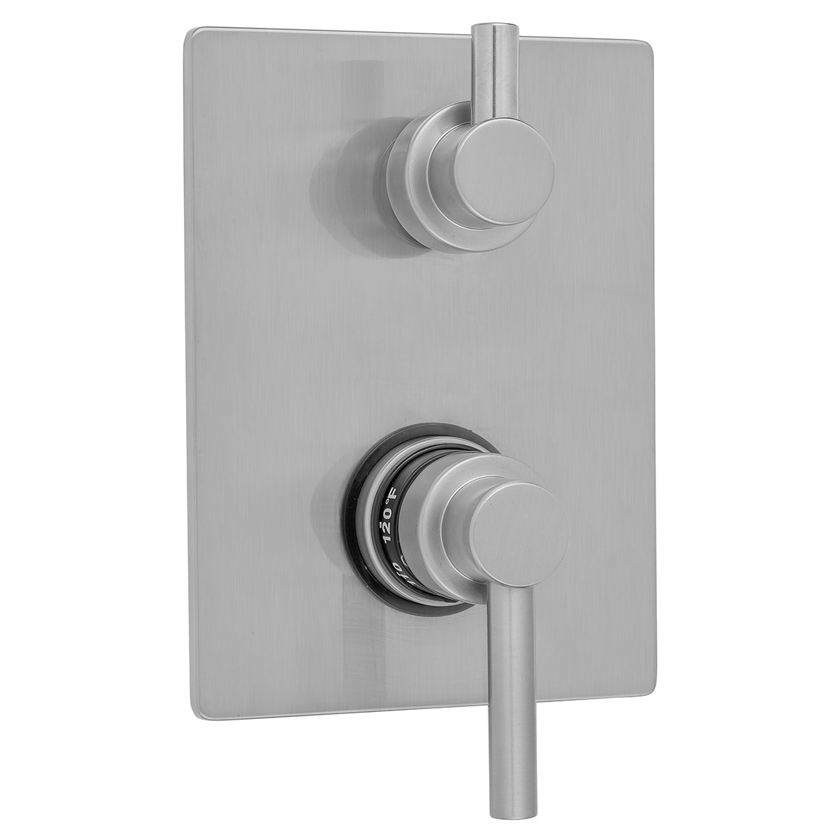Rectangle Plate with Contempo Low Lever Thermostatic Valve with Contempo Short Peg Built-in 2-Way Or 3-Way Diverter/Volume Controls (J-TH34-686 / J-TH34-687 / J-TH34-688 / J-TH34-689) in Multiple Finishes - Maison&Co.