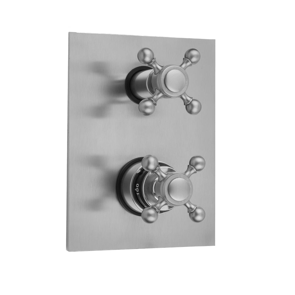 Rectangle Plate with Ball Cross Thermostatic Valve with Ball Cross Built-in 2-Way Or 3-Way Diverter/Volume Controls (J-TH34-686 / J-TH34-687 / J-TH34-688 / J-TH34-689) in Multiple Finishes - Maison&Co.