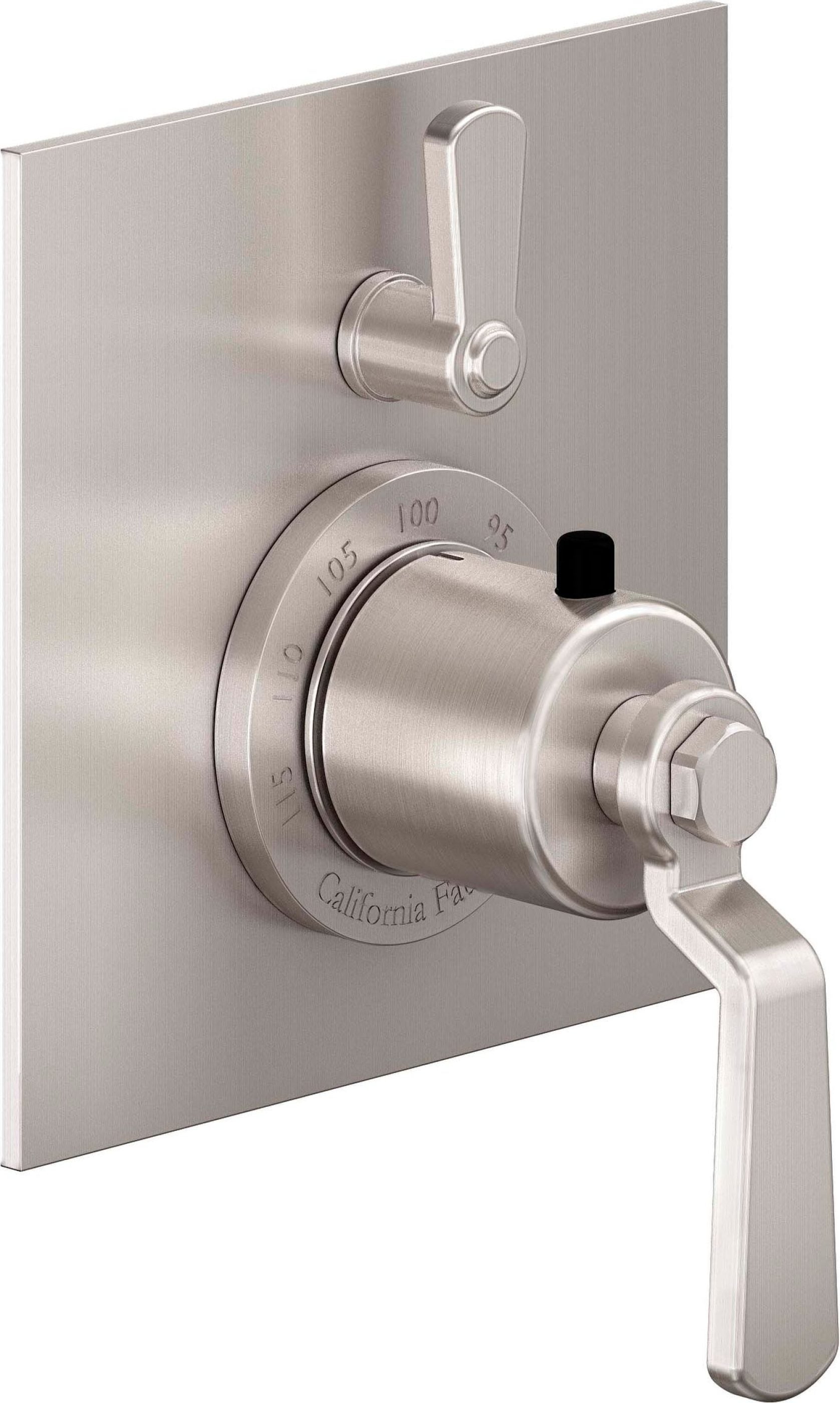 California Faucets - TO-THF1L-80-SN - StyleTherm® Trim Only with Single Volume Control - Satin Nickel  - Descanso Works