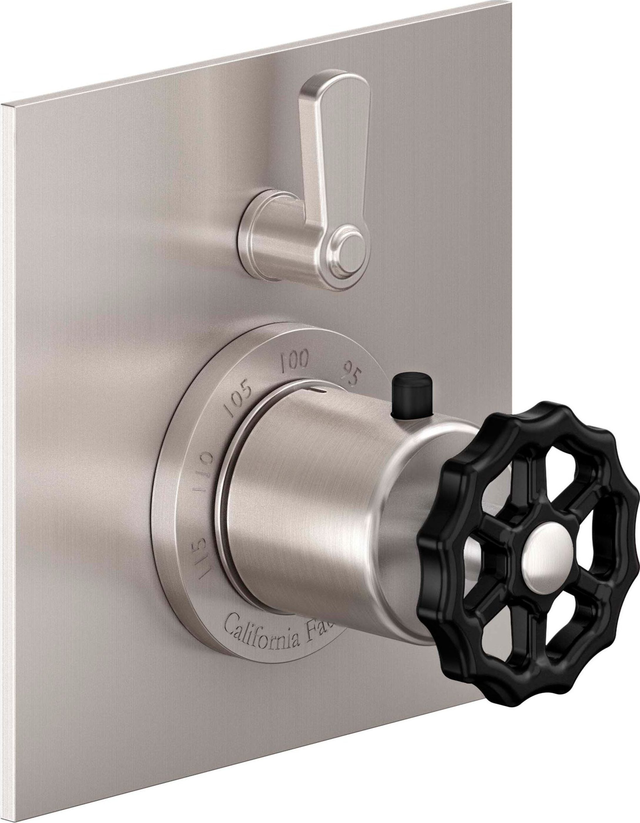 California Faucets - TO-THF1L-80WB-SN - StyleTherm® Trim Only with Single Volume Control - Satin Nickel  - Descanso Works