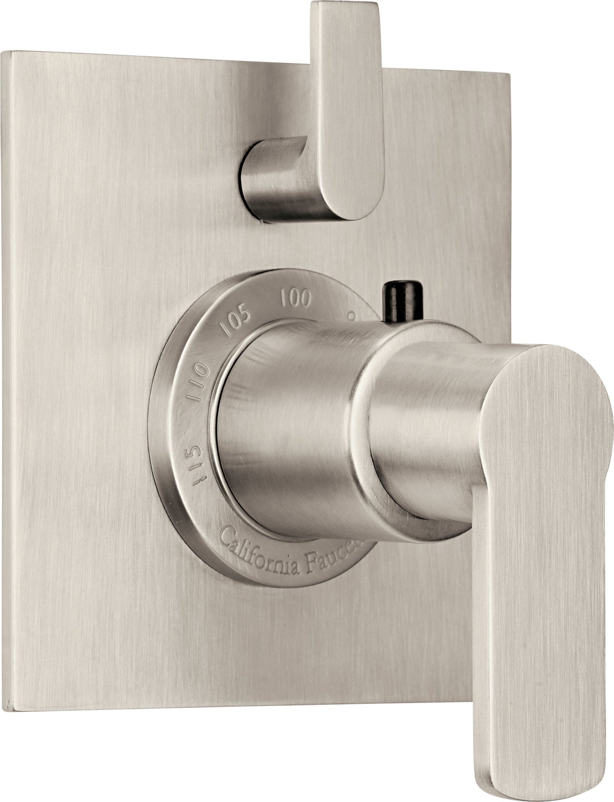 California Faucets - TO-THF1L-E4-SN - StyleTherm® Trim Only with Single Volume Control - Satin Nickel  - Arpeggio