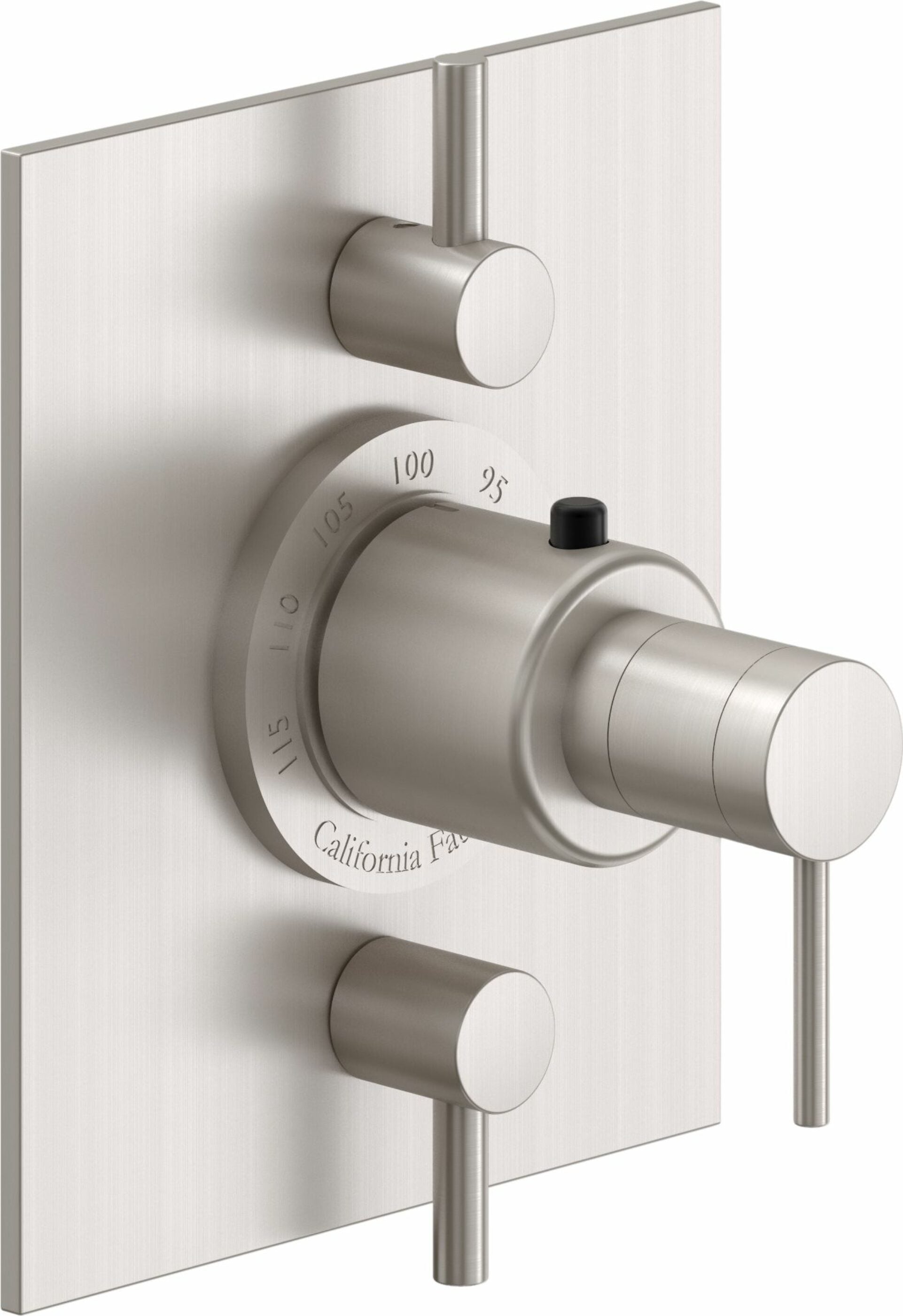 California Faucets - TO-THF2L-52-SN - StyleTherm® Trim Only with Dual Volume Control - Satin Nickel  - D Street