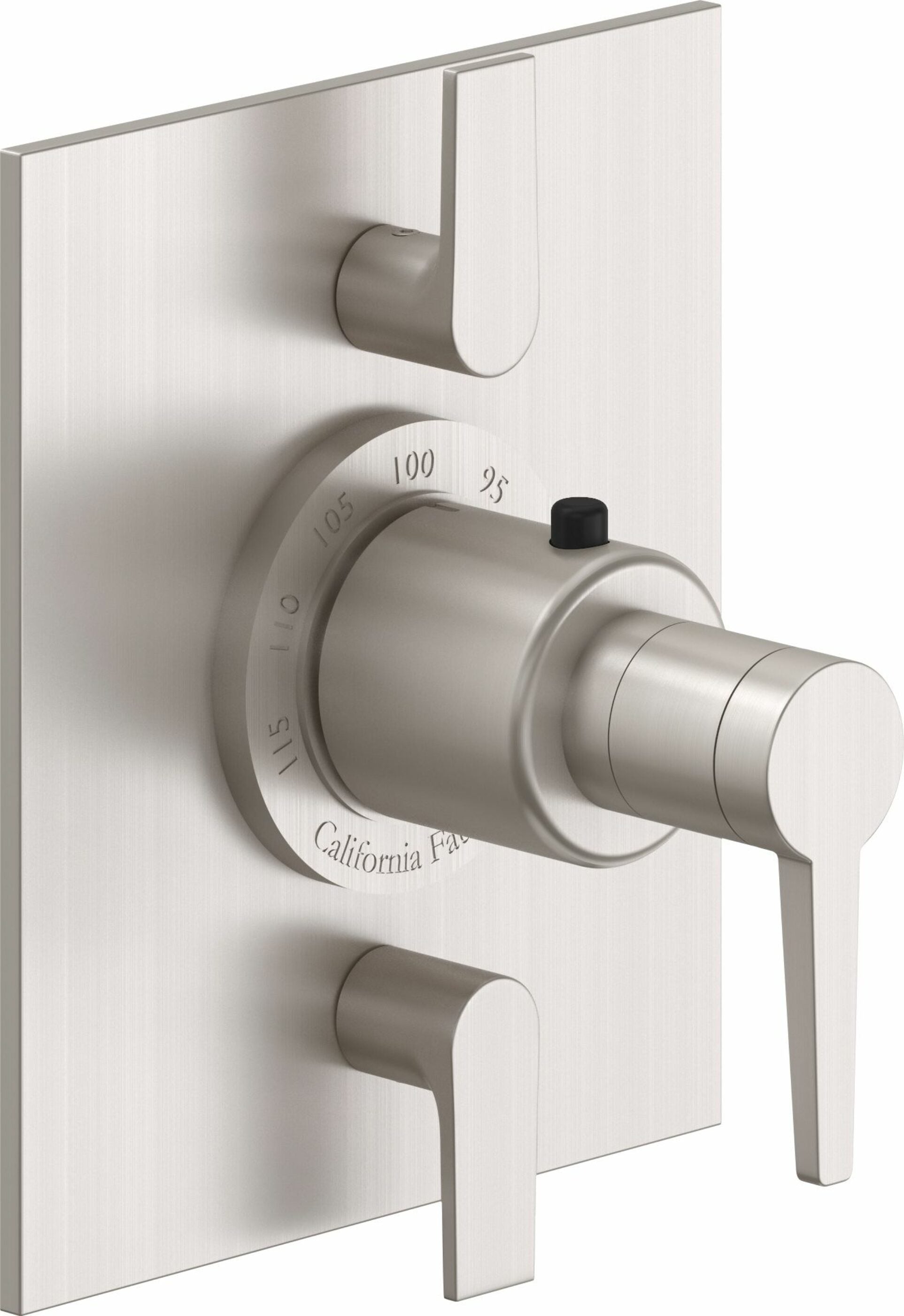 California Faucets - TO-THF2L-53-SN - StyleTherm® Trim Only with Dual Volume Control - Satin Nickel  - D Street