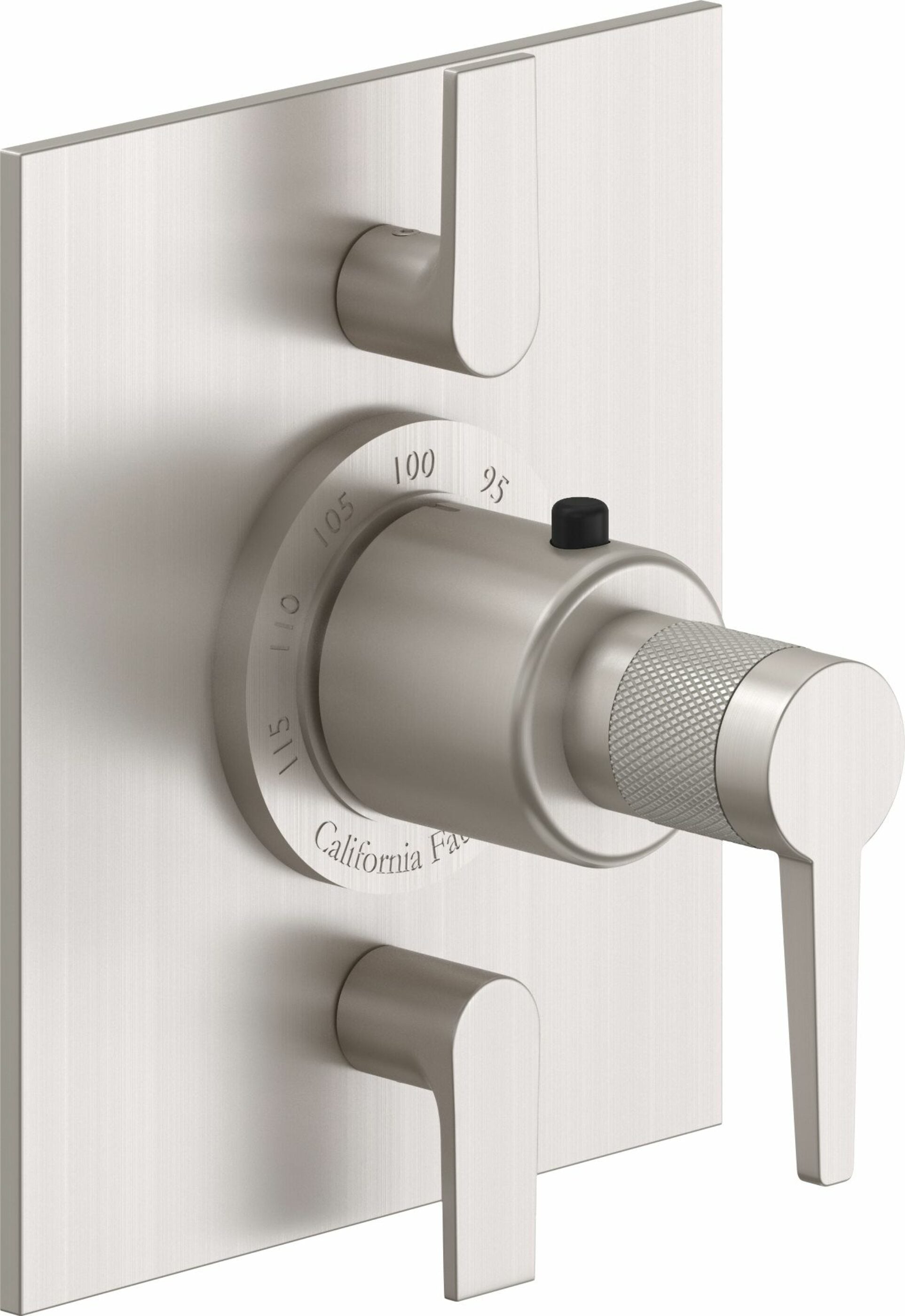 California Faucets - TO-THF2L-53K-SN - StyleTherm® Trim Only with Dual Volume Control - Satin Nickel  - D Street