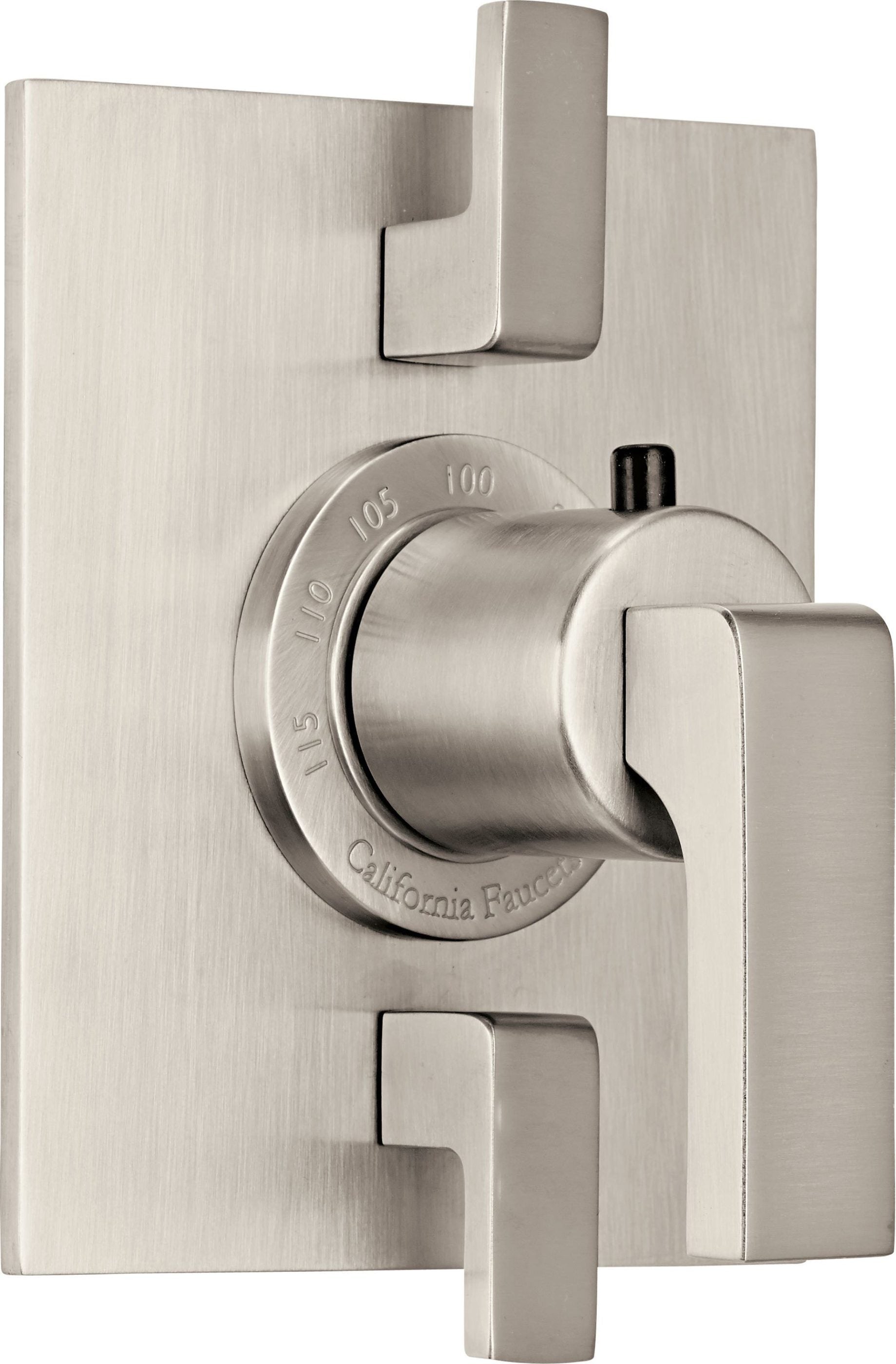 California Faucets - TO-THF2L-70-SN - StyleTherm® Trim Only with Dual Volume Control - Satin Nickel  - Solimar