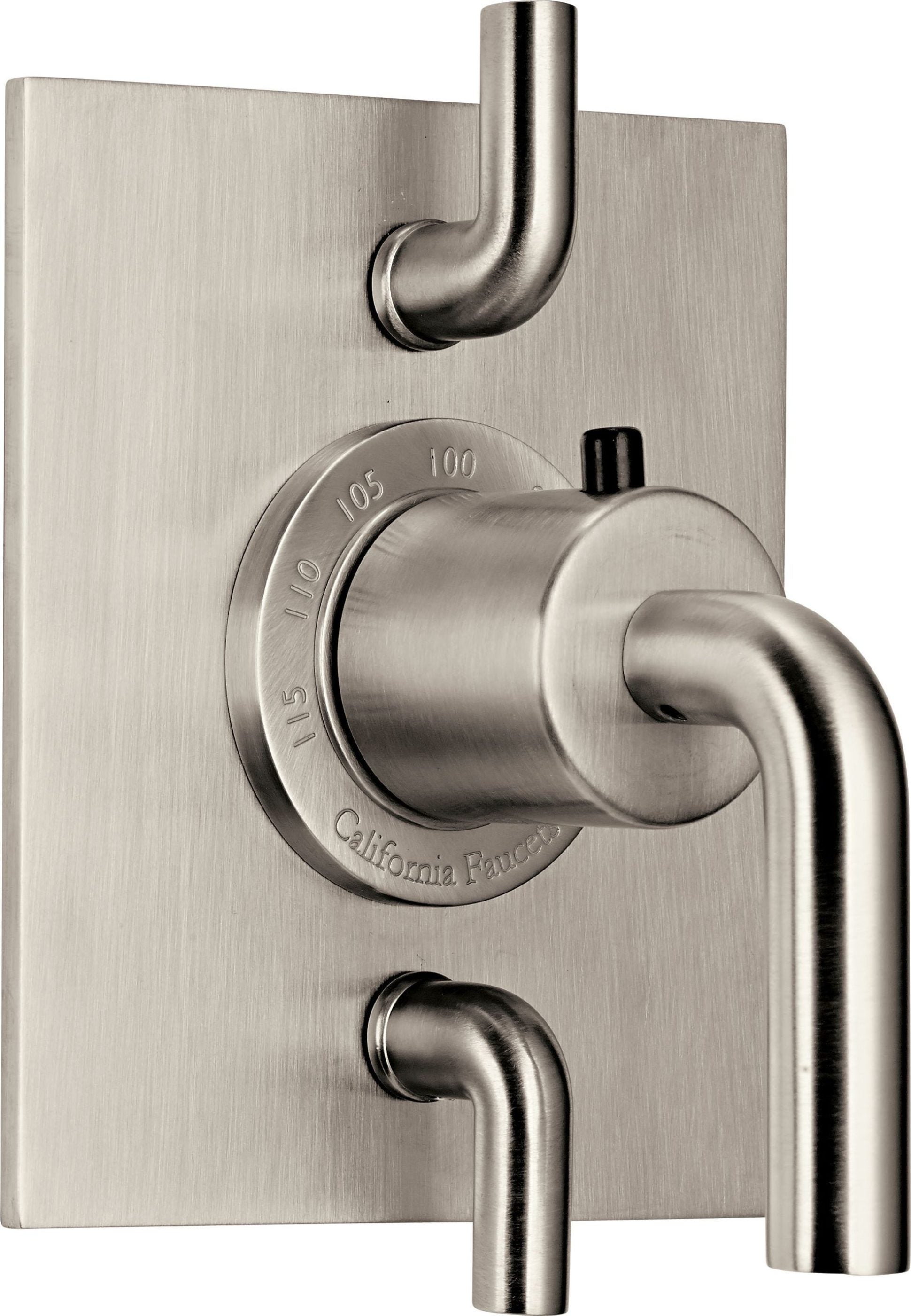 California Faucets - TO-THF2L-74-SN - StyleTherm® Trim Only with Dual Volume Control - Satin Nickel  - Tamalpais