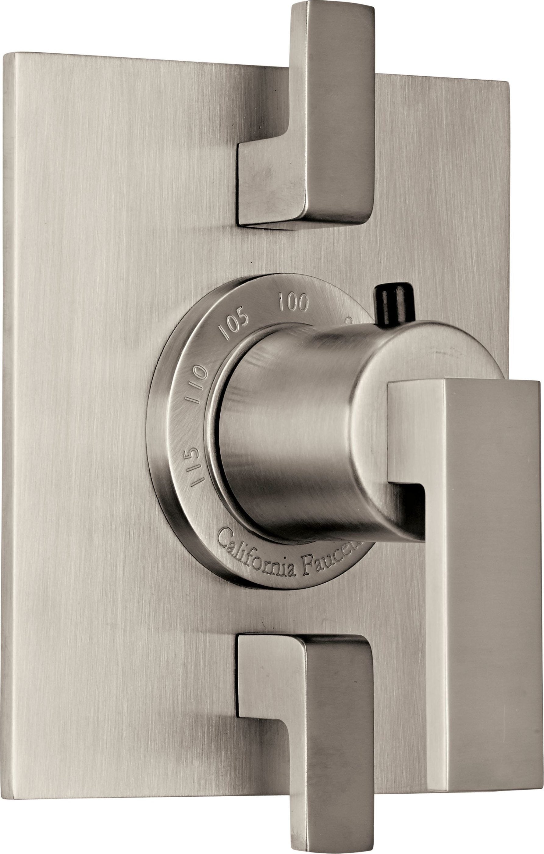 California Faucets - TO-THF2L-77-SN - StyleTherm® Trim Only with Dual Volume Control - Satin Nickel  - Morro Bay