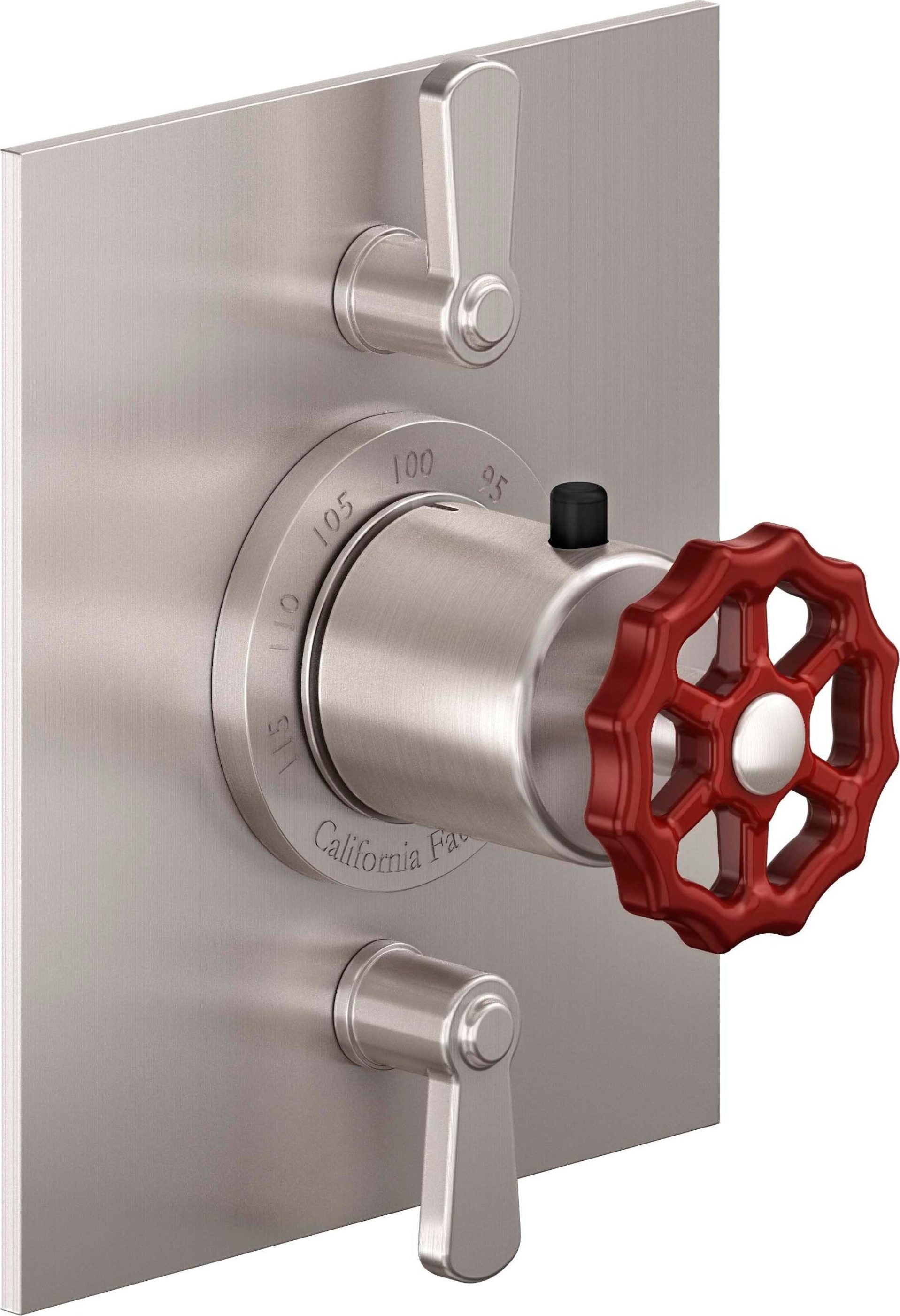 California Faucets - TO-THF2L-80WR-SN - StyleTherm® Trim Only with Dual Volume Control - Satin Nickel  - Descanso Works
