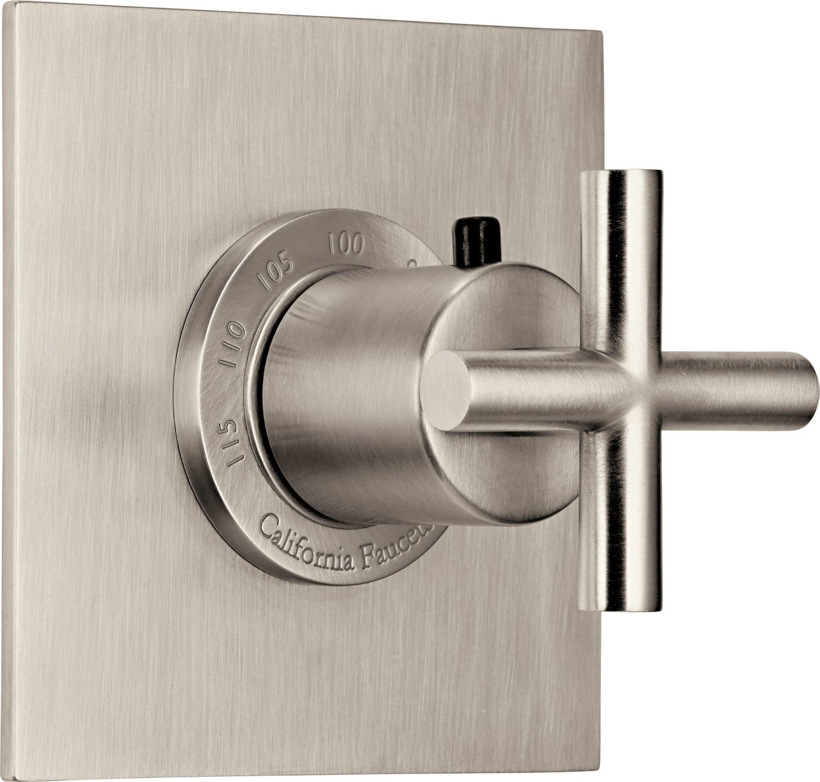California Faucets - TO-THFN-65-SN - StyleTherm® 3/4" Thermostatic Trim Only - Satin Nickel  - Tiburon