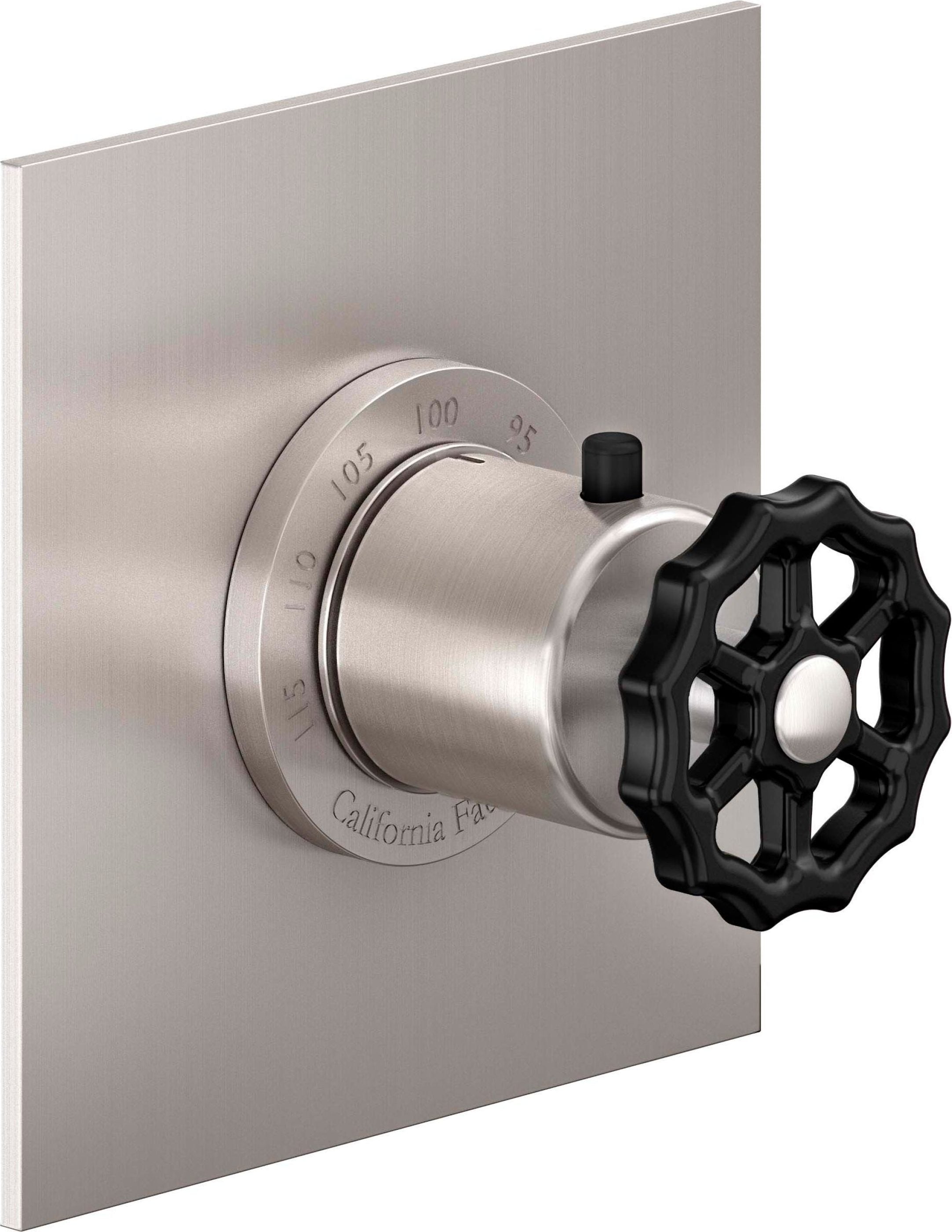 California Faucets - TO-THFN-80WB-SN - StyleTherm® 3/4" Thermostatic Trim Only - Satin Nickel  - Descanso Works