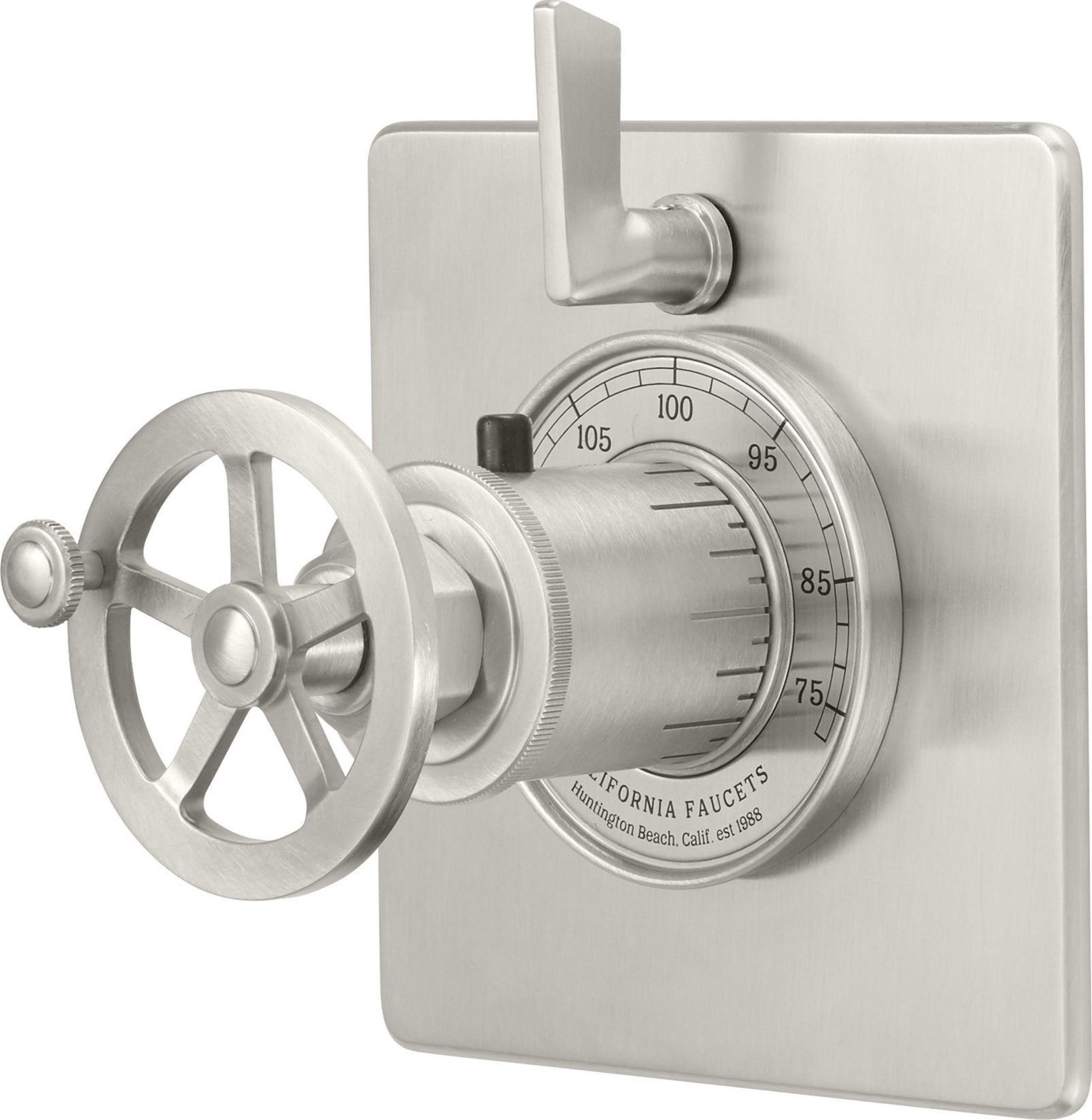 California Faucets - TO-THQ1L-85W-SN - StyleTherm® Trim Only with Single Volume Control - Satin Nickel  - Steampunk Bay
